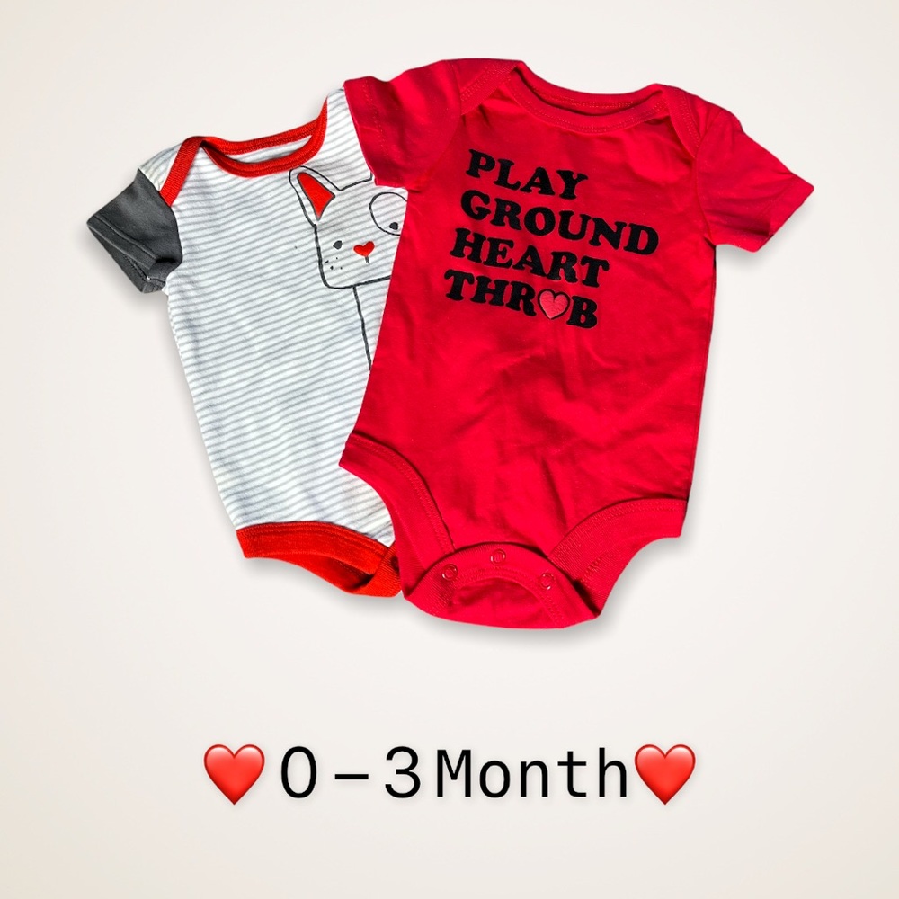 0-3 Month Onesie Valentine’s Day bundle.